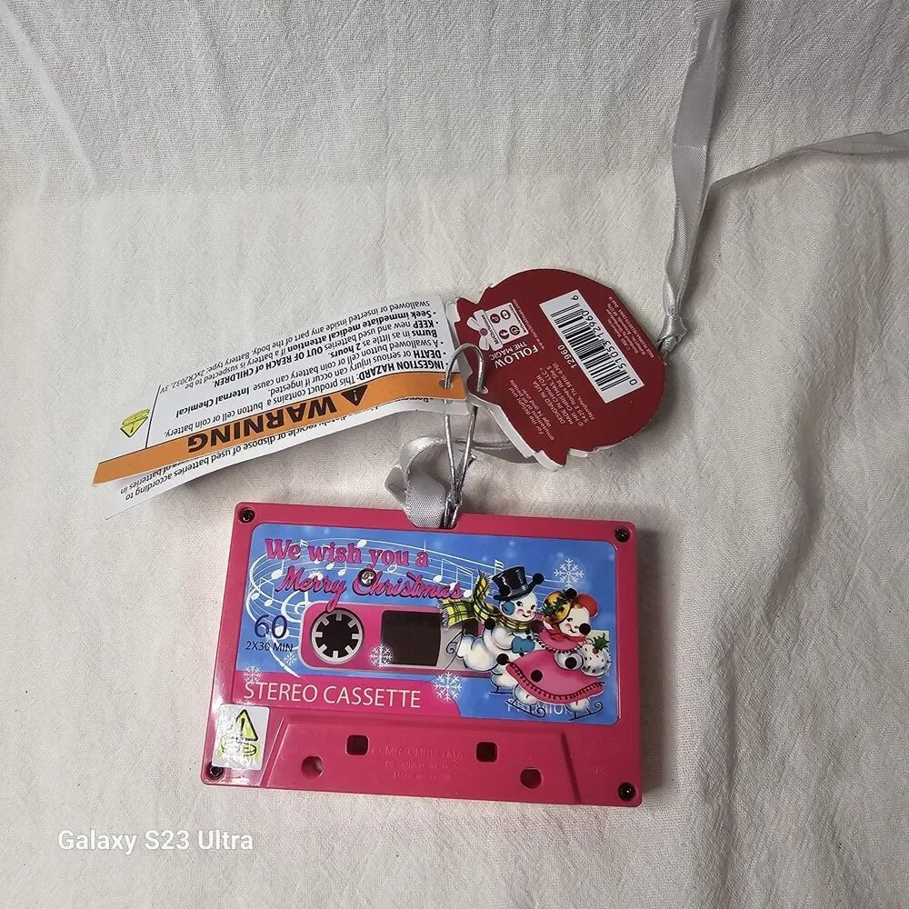BRAND NEW Mr. Christmas Retro Musical Cassette Tape Ornament